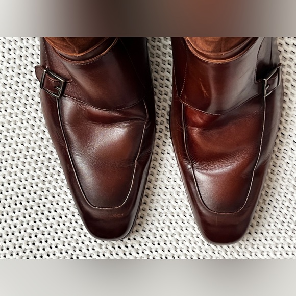 MASSIMO MATTEO Leather & Suede Monk Strap Ankle Boots - Picture 7 of 15